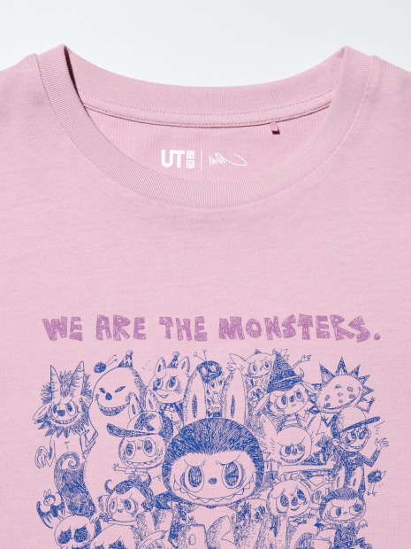 Футболка с принтом Labubu POP MART UT UNIQLO 1159855704 (Сиреневый XL)