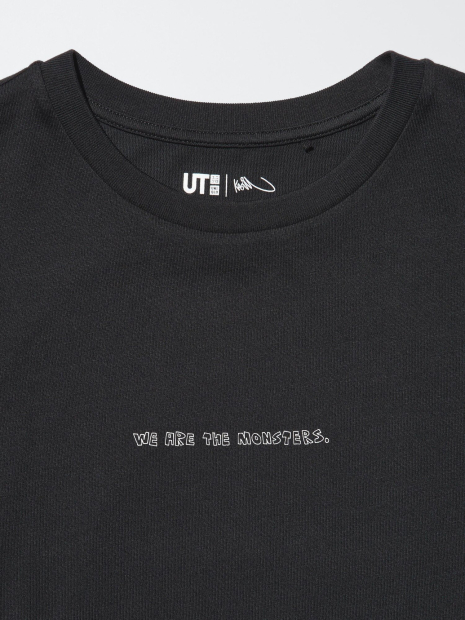 Футболка с принтом Labubu POP MART UT UNIQLO 1159855707 (Черный XS)