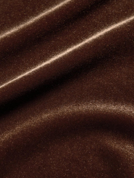 Велюровая укороченная футболка UNIQLO 1159855726 (Коричневый M)