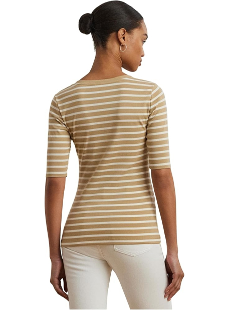 Женская футболка Ralph Lauren 1159855840 (Белый/Бежевый XL)