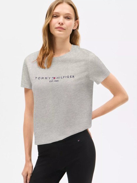 Футболка жіноча Tommy Hilfiger з логотипом 1159856065 (Сірий XL)