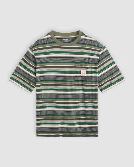 Футболка мужская Levi's с карманом 1159856280 (Белый/Зеленый L)