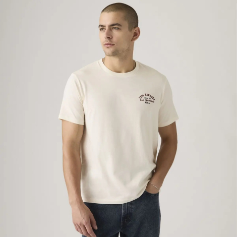 Мужская футболка Levi's с принтом 1159856407 (Молочный XXL)