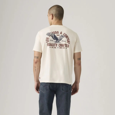 Мужская футболка Levi's с принтом 1159856407 (Молочный XXL)