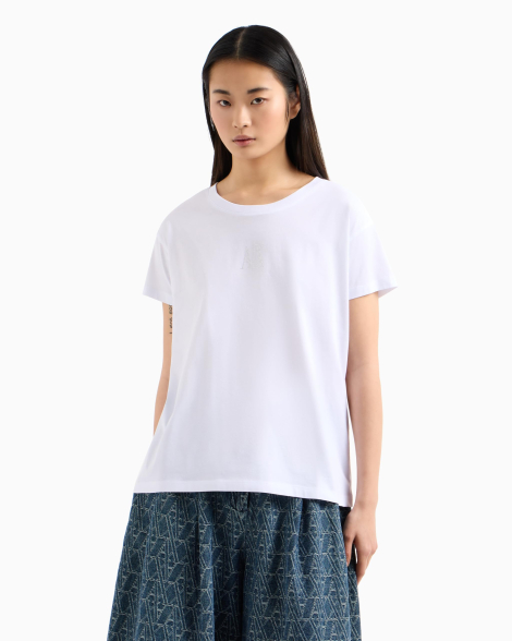 Женская футболка Armani Exchange с логотипом 1159856453 (Белый L)