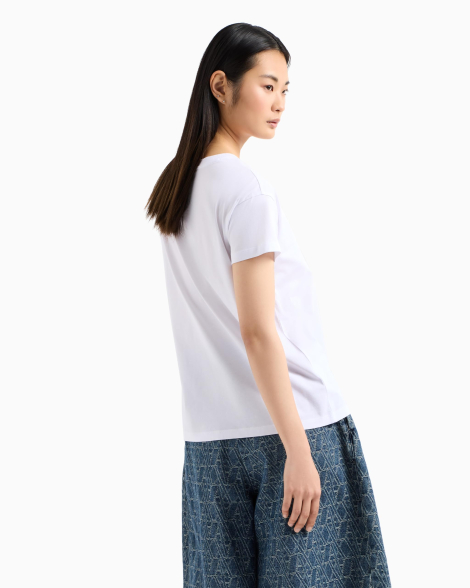 Женская футболка Armani Exchange с логотипом 1159856453 (Белый L)