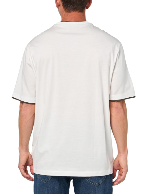 Чоловічі футболки Armani Exchange з контрастним оздобленням 1159856477 (Молочний XL)