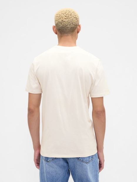 Футболка мужская GAP с логотипом 1159856507 (Молочный M)