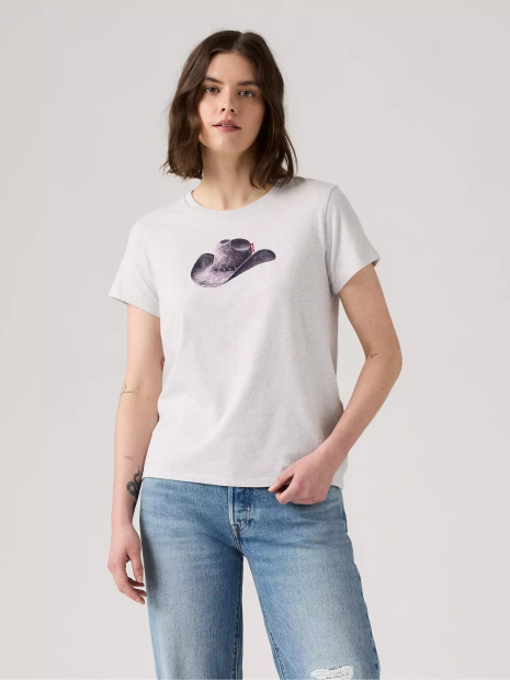 Жіноча футболка Levi's з принтом 1159856538 (Сірий S)