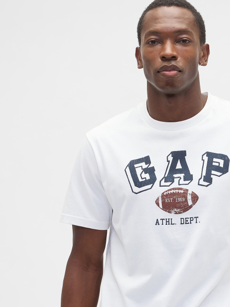 Мужская футболка GAP с принтом 1159855054 (Белый L)