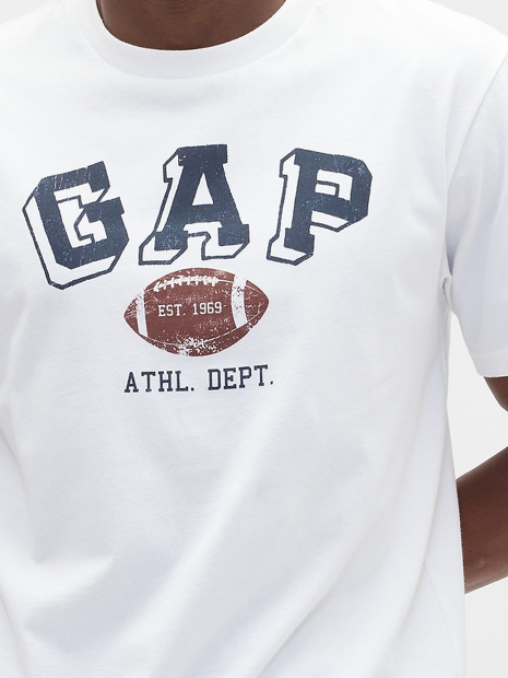 Мужская футболка GAP с принтом 1159855054 (Белый L)