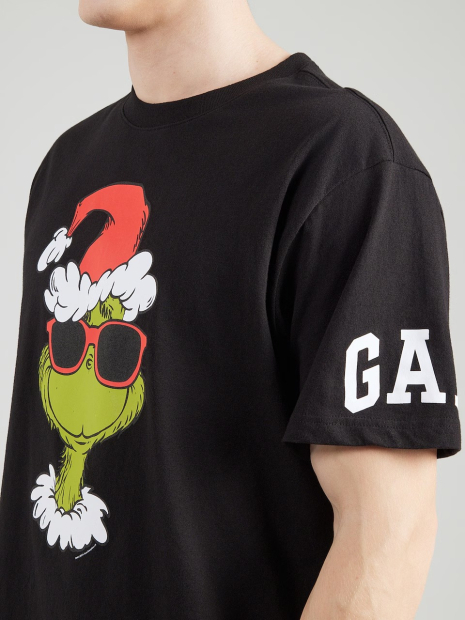 Мужская футболка GAP с принтом 1159856562 (Черный XXL)