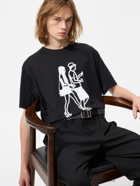 Футболка UNIQLO из коллекции UT 1159856642 (Черный S)