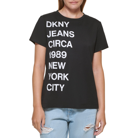 Футболка DKNY с принтом 1159856761 (Черный XS)