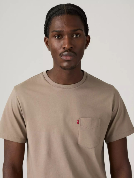 Футболка Levi's с карманом 1159857990 (Коричневый L)