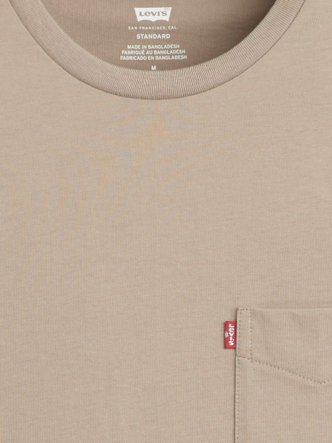 Футболка Levi's с карманом 1159857990 (Коричневый L)