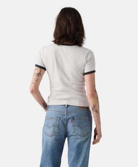 Женская футболка Levi's с логотипом 1159856986 (Серый XL)