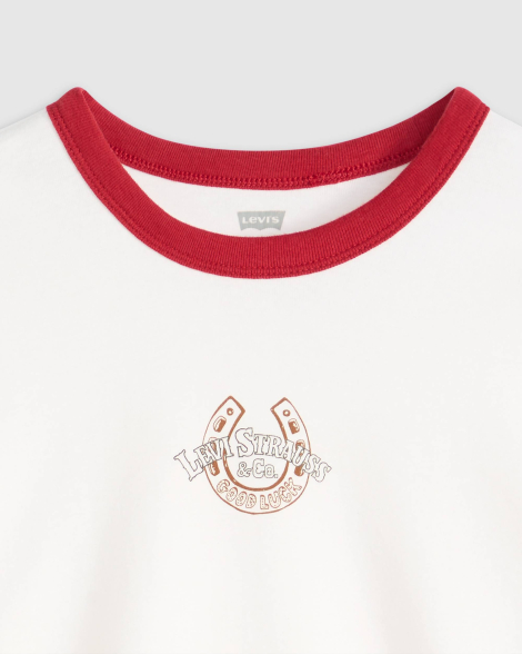 Жіноча укорочена футболка Levi's з принтом 1159857121 (Білий S)