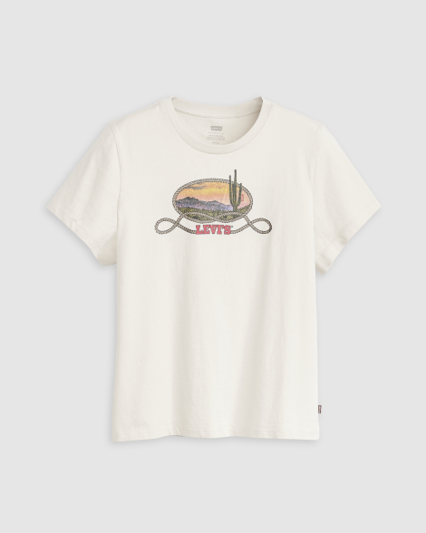 Женская футболка Levi's с принтом 1159857177 (Молочный 1X)