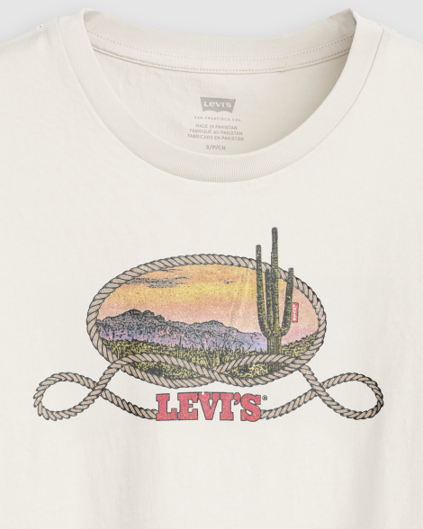 Женская футболка Levi's с принтом 1159857177 (Молочный 1X)