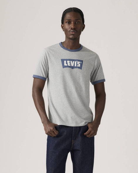 Футболка чоловіча Levi's з логотипом 1159857183 (Сірий S)