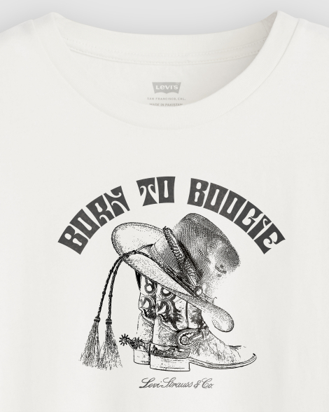 Женская футболка Levi's с принтом 1159857217 (Молочный M)