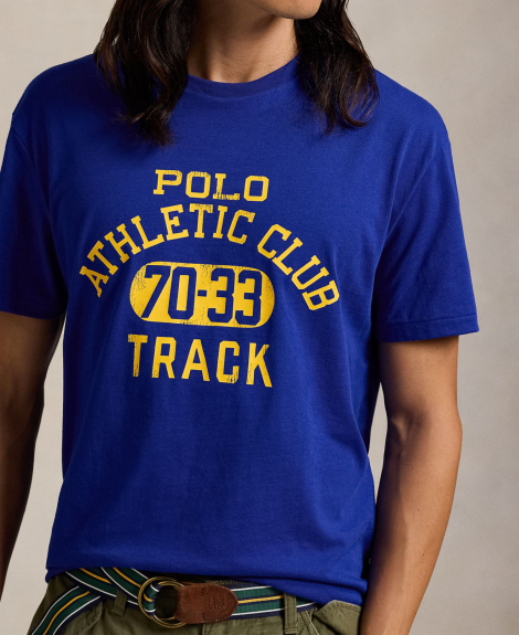 Мужская футболка Polo Ralph Lauren 1159857251 (Синий L)