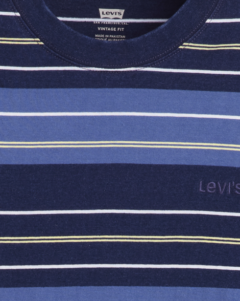 Футболка мужская в полоску Levi's 1159857303 (Синий/Голубой XL)