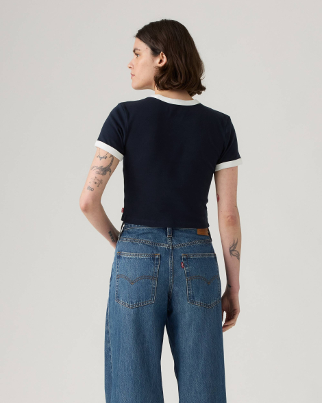 Жіноча укорочена футболка Levi's 1159857528 (Синій S)