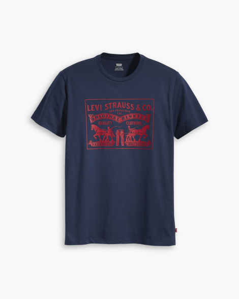 Футболка чоловіча Levi's з принтом 1159857625 (Синій M)