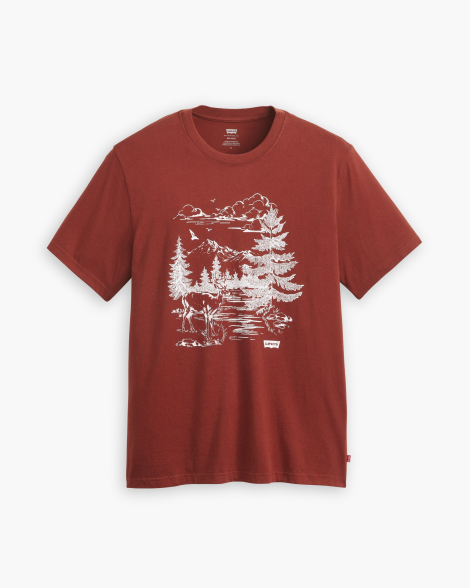 Футболка чоловіча Levi's з принтом 1159857629 (Бордовий XXL)