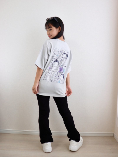 Футболка з принтом Labubu POP MART UT UNIQLO 1159857644 (Сірий S)