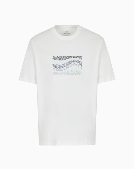 Чоловічі футболки з логотипом Armani Exchange 1159857660 (Молочний S)