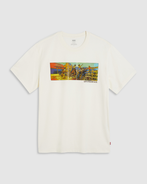 Мужская футболка Levi's с принтом 1159857669 (Молочный S)