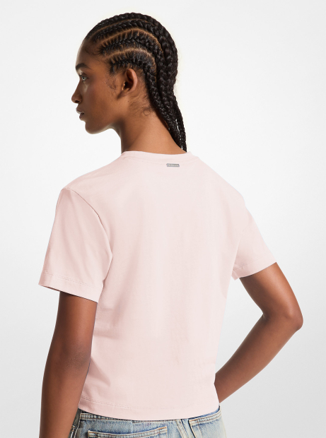 Жіноча футболка Michael Kors з логотипом 1159857711 (Рожевий XXL)