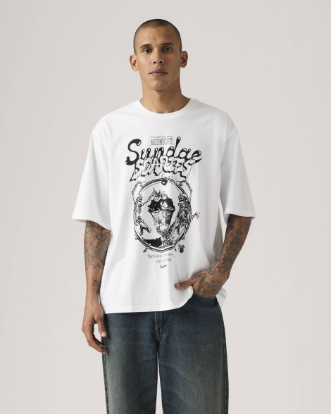 Жіноча футболка Levi's з принтом 1159857726 (Білий XL)