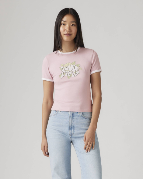 Жіноча футболка Levi's 1159857743 (Рожевий XL)