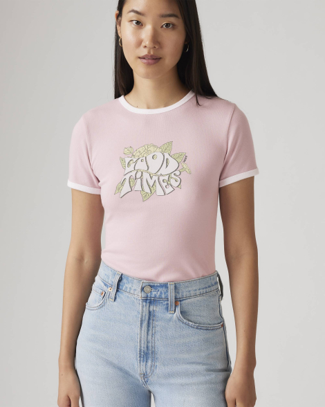 Жіноча футболка Levi's 1159857743 (Рожевий XL)
