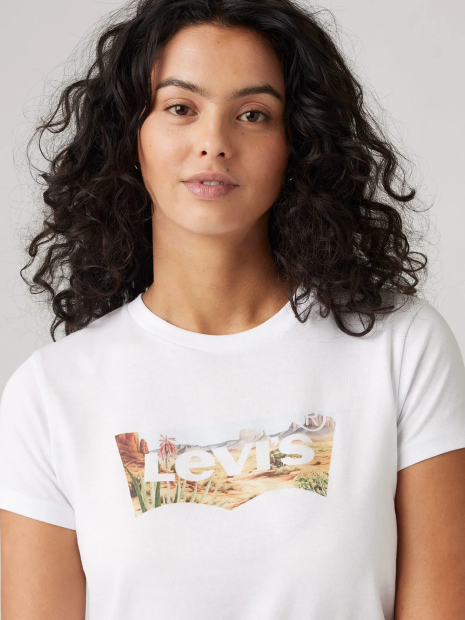 Женская футболка Levi's с принтом 1159857806 (Белый L)