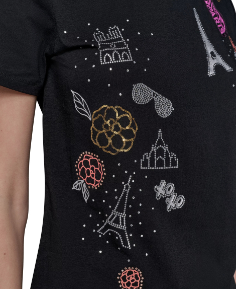 Женская футболка Karl Lagerfeld Paris с принтом 1159857998 (Черный M)