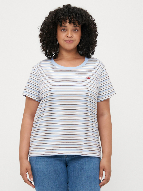 Женская футболка Levi's с принтом 1159858023 (Белый/Голубой 3X)
