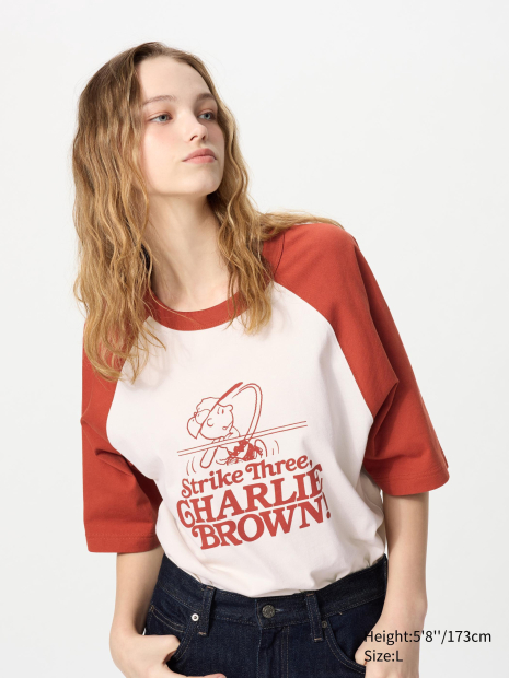 Футболка PEANUTS UT UNIQLO з принтом 1159858145 (Молочний M)