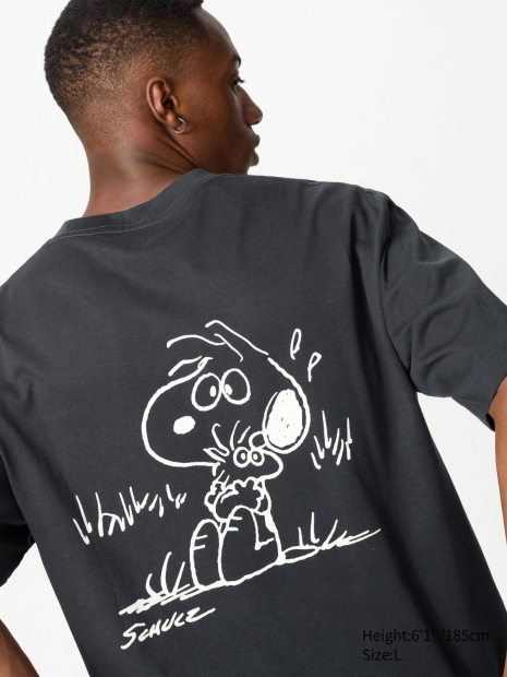 Футболка PEANUTS UT UNIQLO з принтом 1159858159 (Сірий M)