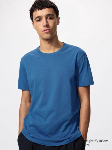 Футболка UNIQLO з технологією DRY 1159858174 (Синій L)