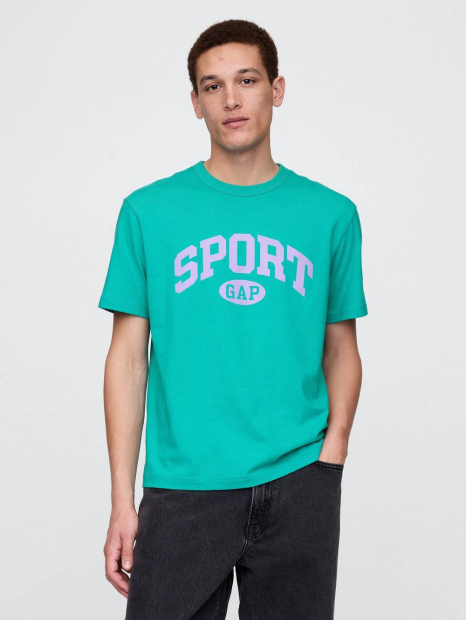 Мужская футболка GAP с принтом 1159858310 (Зеленый L)