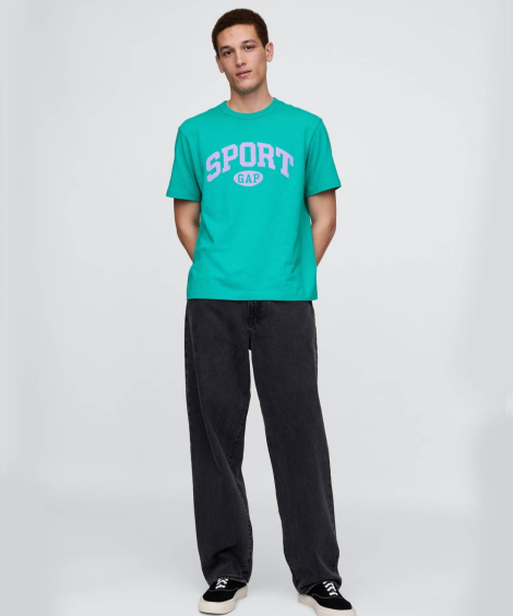 Мужская футболка GAP с принтом 1159858310 (Зеленый L)