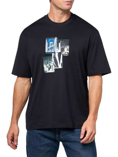 Мужская футболка Armani Exchange с принтом 1159858469 (Синий XXL)