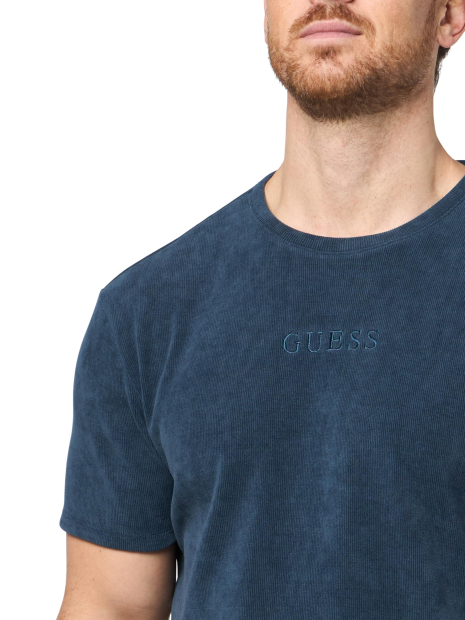 Чоловічі вельветові футболки Guess 1159858488 (Синій XXL)