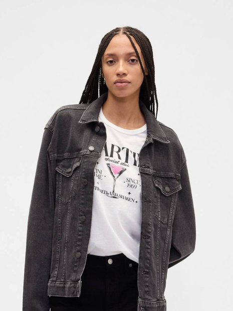 Жіноча футболка GAP з принтом 1159858530 (Молочний M)