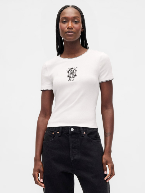 Жіноча футболка Gap Disney Tim Burton's 1159858646 (Білий M)